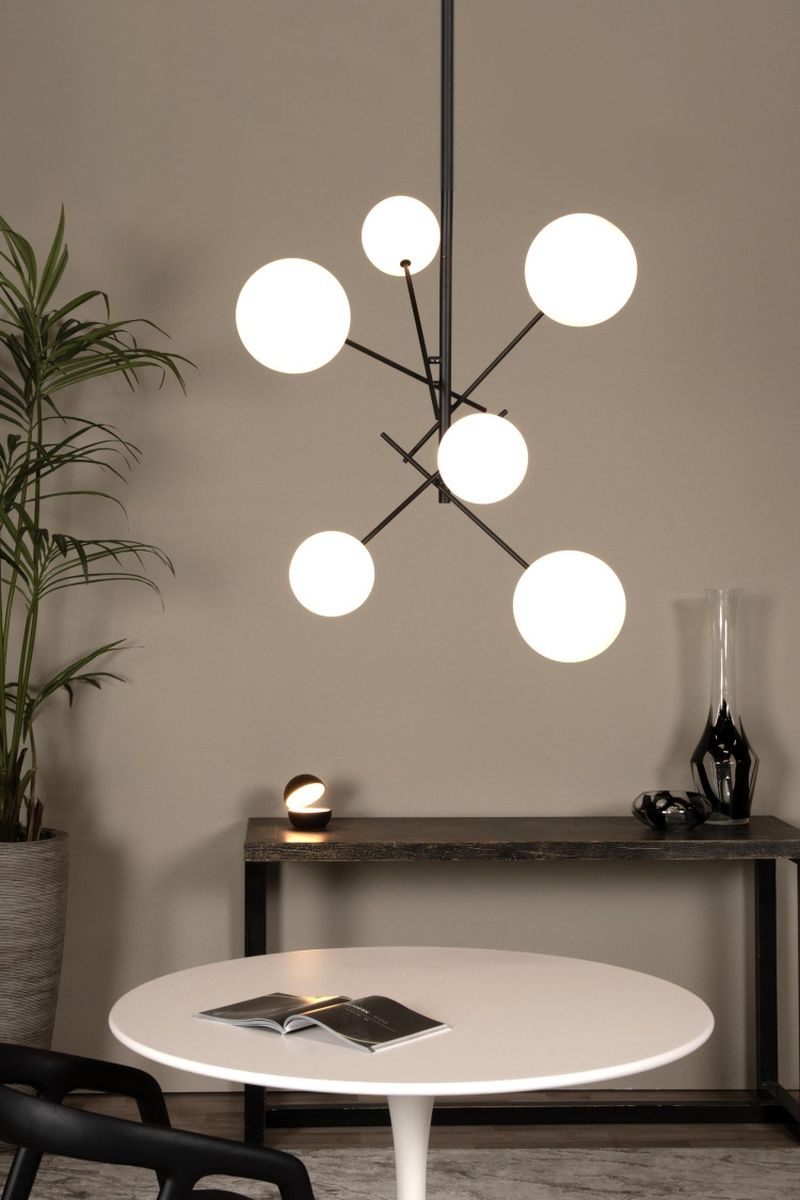 Lucide ALARA - Závesné svietidlo - Ø 72 cm - LED - G4 - 6x1,5W 2700K - Čierna